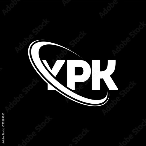 YPK logo. YPK letter. YPK letter logo design. Initials YPK logo linked with circle and uppercase monogram logo. YPK typography for technology, business and real estate brand.