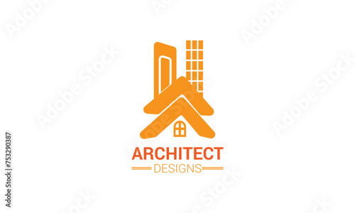 A playful logo design with cartoon-style houses stacked on top of each other, representing a sense of community and unity.