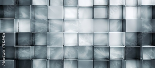Abstract grey glass wall background