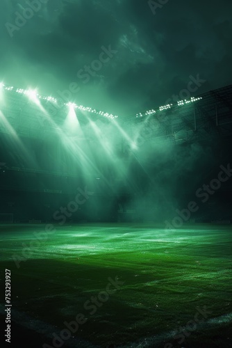 Green Field With Light at End