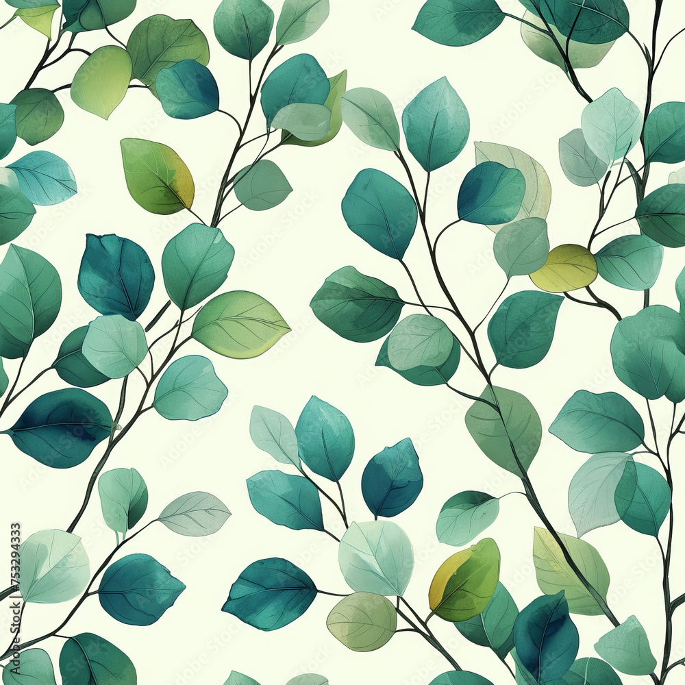 leaf frameless pattern to enlarge and use as graphic element like background, tiles, ai generated