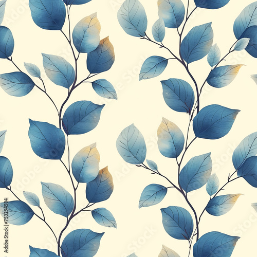 leaf frameless pattern to enlarge and use as graphic element like background  tiles  ai generated