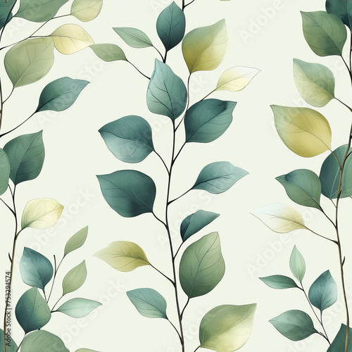 leaf frameless pattern to enlarge and use as graphic element like background, tiles, ai generated