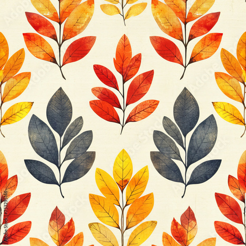 leaf frameless pattern to enlarge and use as graphic element like background  tiles  ai generated