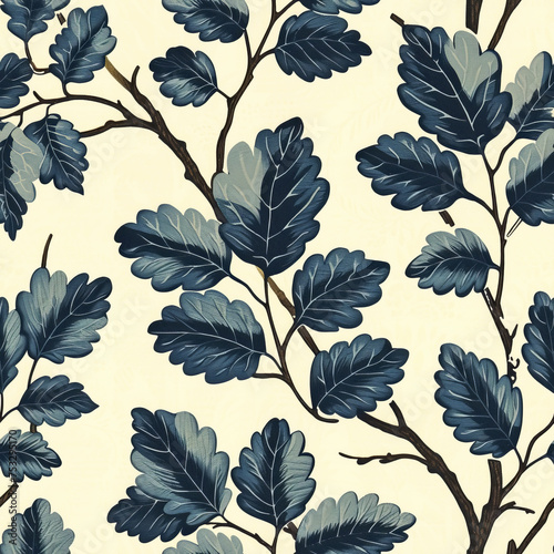 leaf frameless pattern to enlarge and use as graphic element like background, tiles, ai generated © Dominique