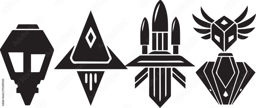 Set video game symbol. Hand drawn vector illustration Set video game symbol. Hand drawn vector illustration