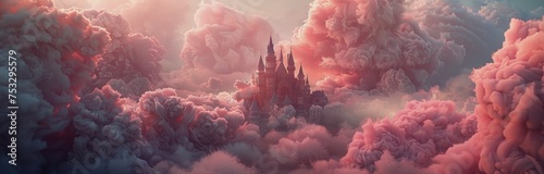 Pink Clouds Over Forest