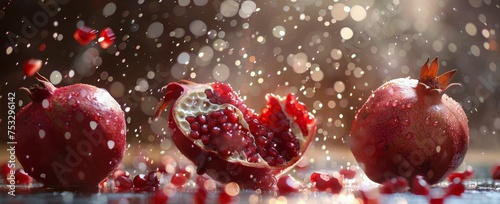 Pomegranates Scattered on the Ground