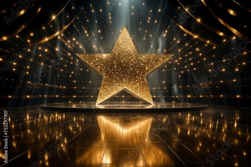 Shining star stage background