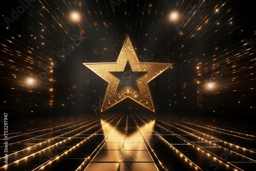 Shining star stage background