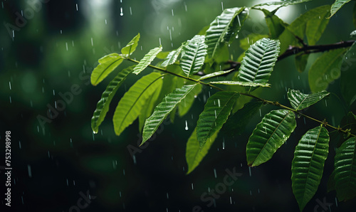 Tropical leaves of a tree w...