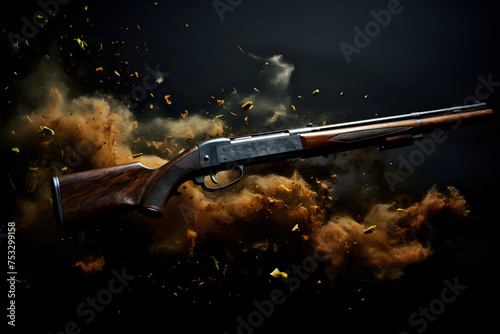 product photo of a shot gun, shot gun, weapon, clean photo of a weapon photo
