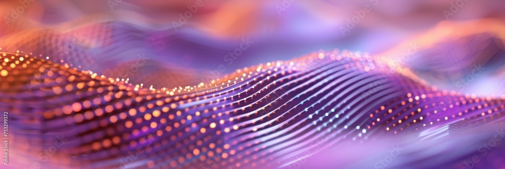 Abstract digital wave of particles, futuristic background with flowing neon colors and dots. Abstract digital wave of particles, futuristic background with flowing neon colors and dots.