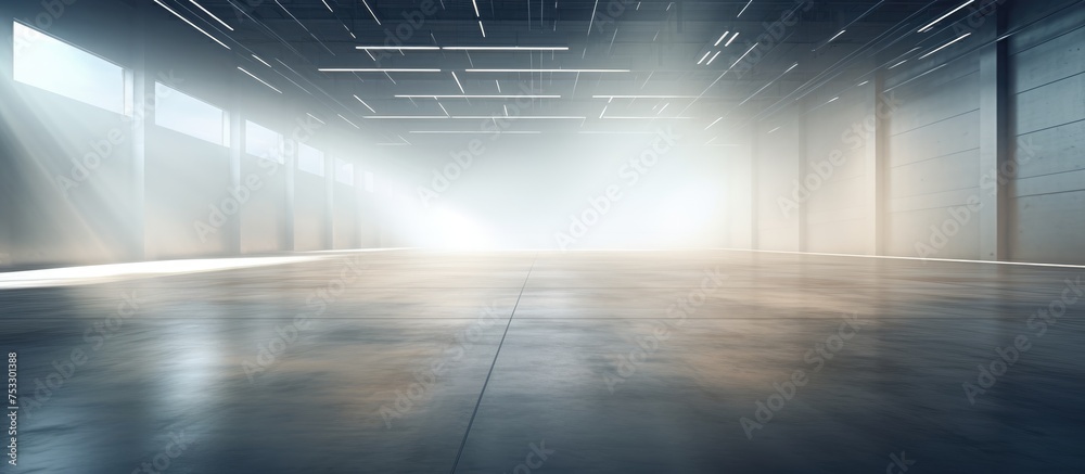 Blurred contemporary background of a deserted indoor space