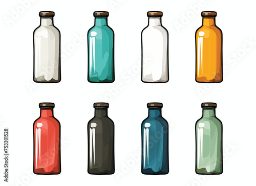 bottle vector illustration isolated on white background. 