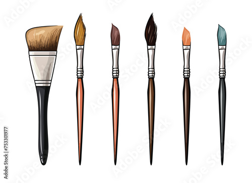 paintbrush vector illustration isolated on white background. 
