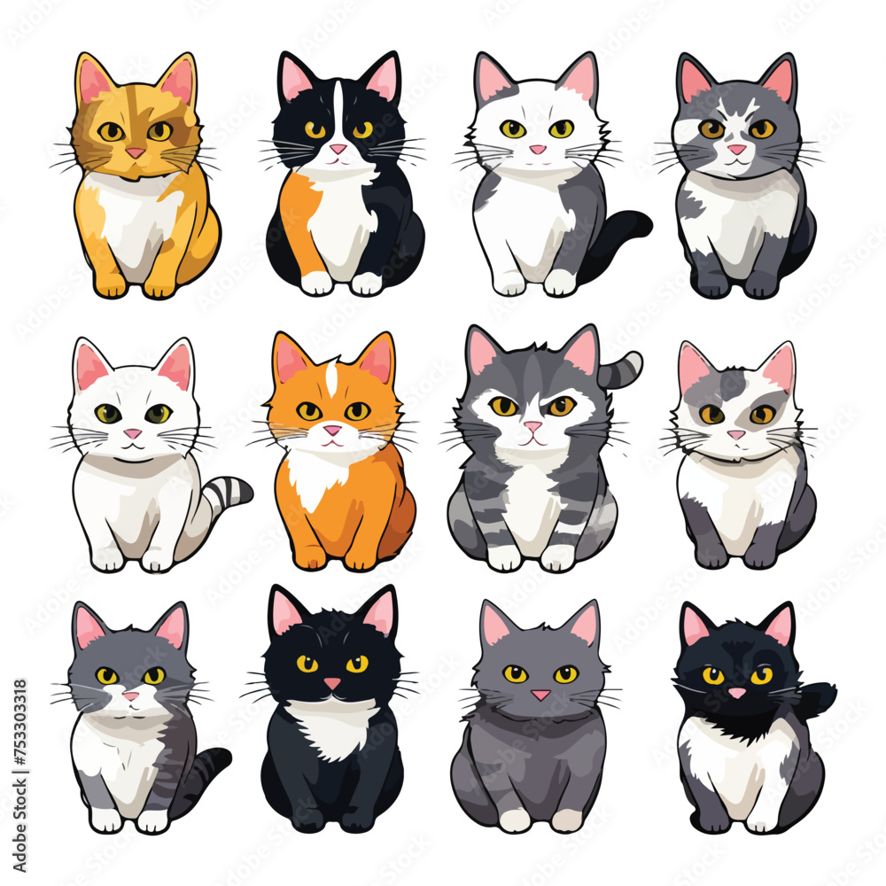 cat vector design illustration isolated on white background cat vector design illustration isolated on white background