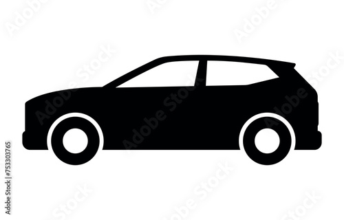 car badge  black crossover silhouette on isolated white background for web