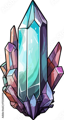 crystal vector illustration isolated on transparent background. 
