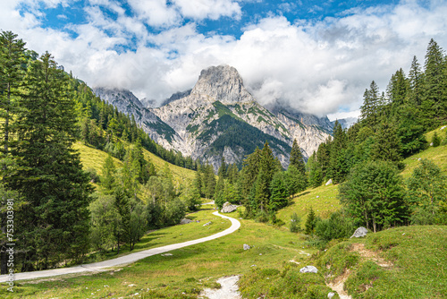 Bindalm mit Blick auf die Reiter Alm im Nationalpark Berchtesgaden photo