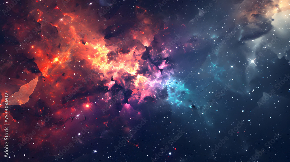 Naklejka premium Abstract geometric background - Space galaxy design
