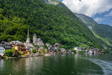 Hallstatt village in Austrian Alps.