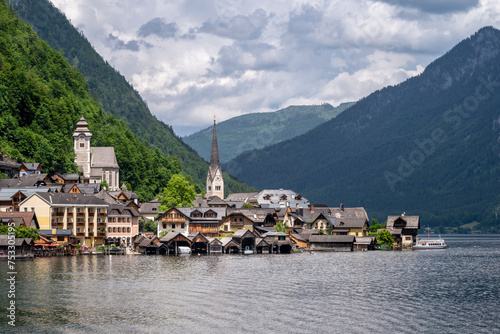 Hallstatt village in Austrian Alps.