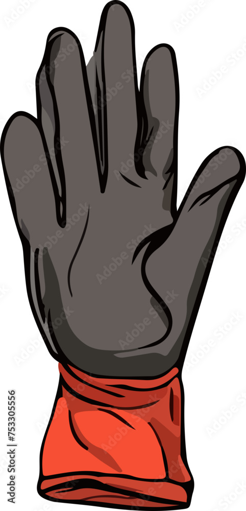 Obraz premium gloves vector illustration isolated on transparent background. 