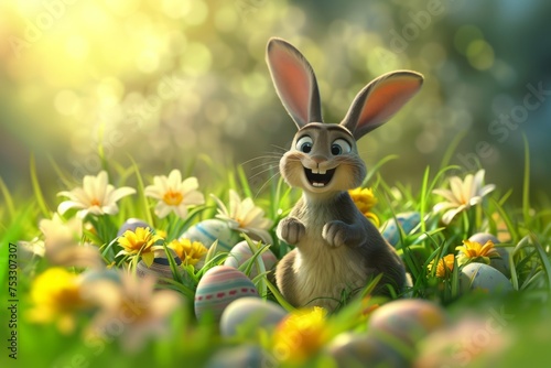 Easter Bunny in Animation 3D style © Iryna