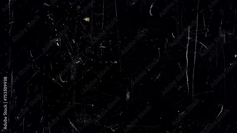 analog film reel effect with noise and scratches