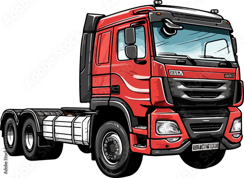 truck illustration isolated on transparent background. 