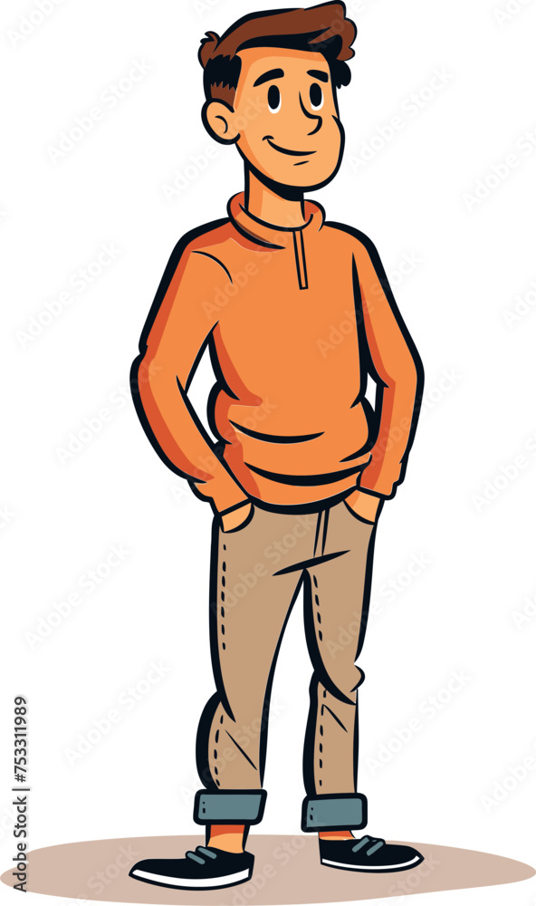 Fototapeta premium Man and the Cybernetic Frontier: Vector Journey through Technological Realms