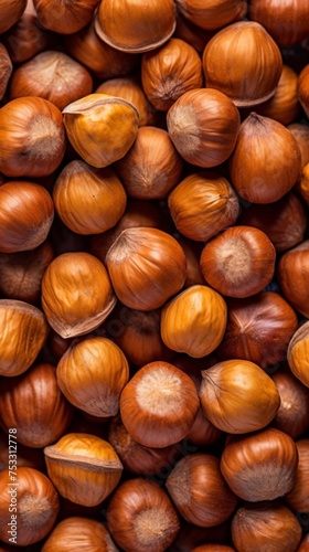 Whole Hazelnuts Close-Up - Nutritious Snack Background Wallpaper