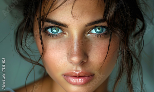 A young top model woman pho...