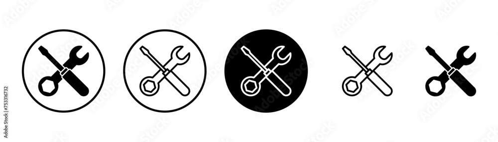 Repair icon vector isolated on white background. Wrench and screwdriver icon. settings vector icon. Maintenance. tools Repair icon vector isolated on white background. Wrench and screwdriver icon. settings vector icon. Maintenance. tools