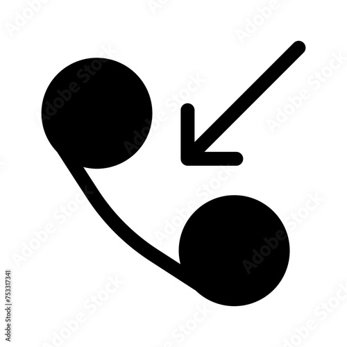 incoming call glyph icon