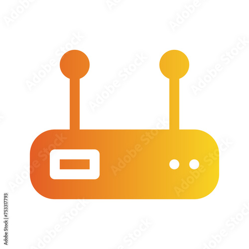 router flat gradient icon