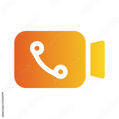 videocall flat gradient icon