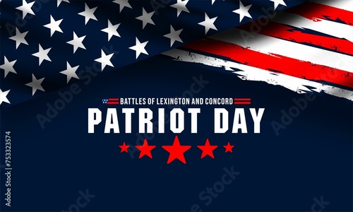 patriot day , battles of Lexington and Concord vektor background. 