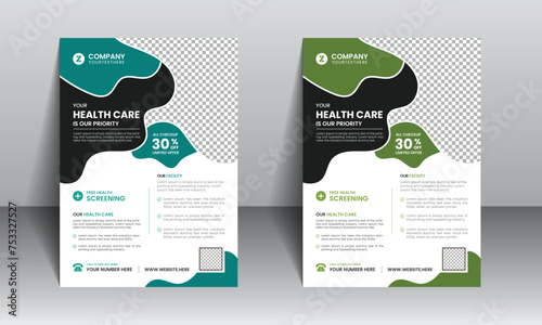 Medical healthcare multipurpose flyer design template