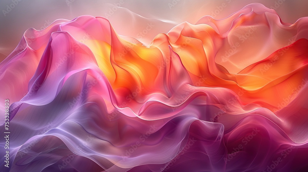 Obraz premium Abstract Symphony: A realistic high-resolution photograph capturing the harmony of various colors and forms, creating an intriguing abstraction that engages the viewer