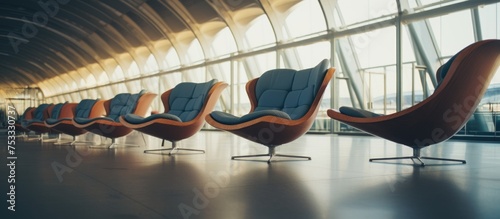 Seating Inside a Airport Terminal