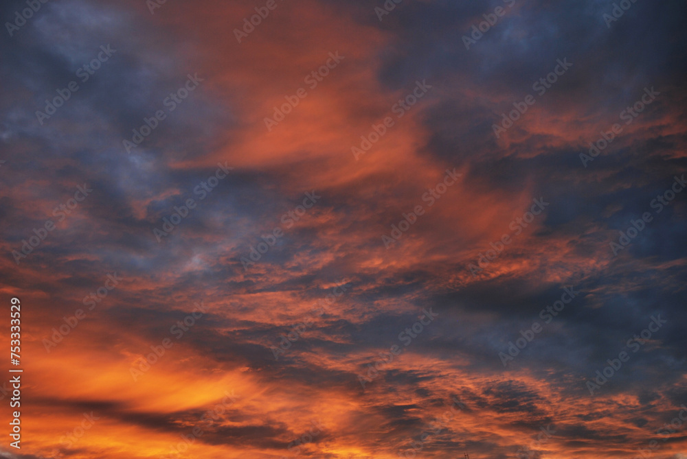 Dramatic evening cloudy sky surface
Dramatic evening cloudy sky surface