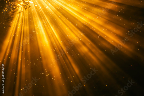 God golden light in heaven symbolizing divine presence, truth, spiritual illumination, God love and grace. Light beams blessing world with heavenly light