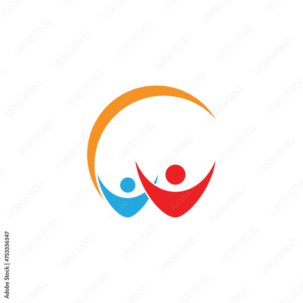 Community, network and social logo people design Community, network and social logo people design