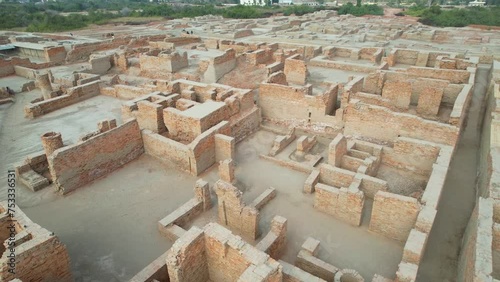 Mohenjo Daro's Labyrinth: Aerial View of Ancient Ingenuity