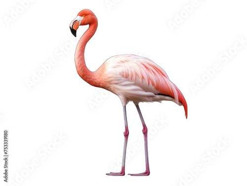 flamingo isolated on transparent background, transparency image, removed background