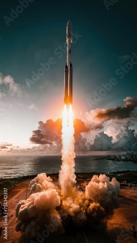 Launch rocket space concept industry technology science explorer