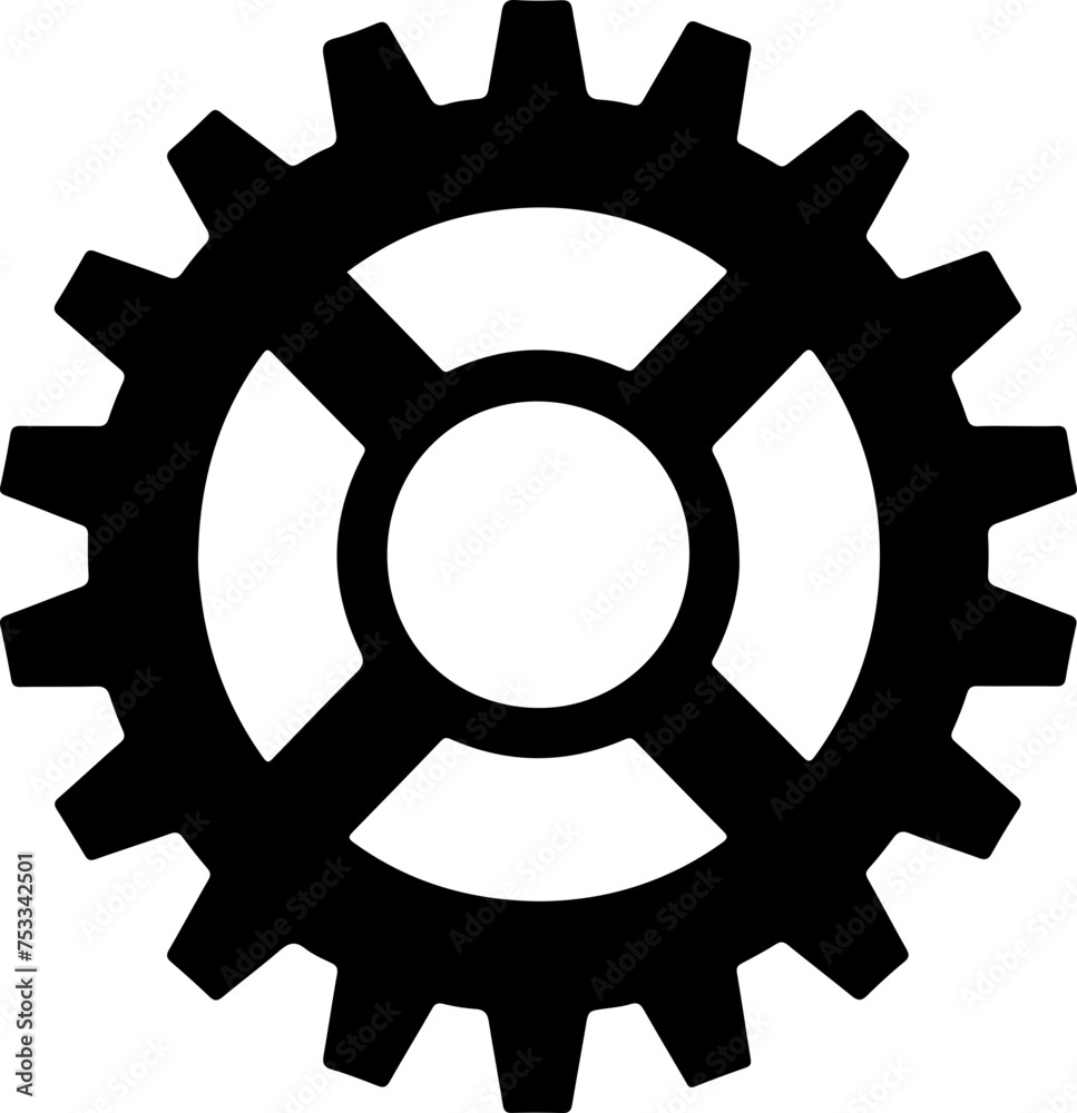 gear icon isolated on white