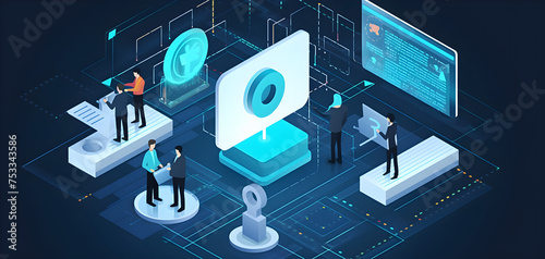 The importance of cybersecurity in today's digital world is highlighted through visual representation, reminding individuals and businesses to focus on safeguarding their data and utilizing online enc photo